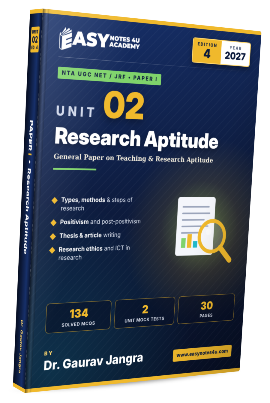 Research Aptitude PDF Notes & Study Material - NTA UGC NET Paper 1