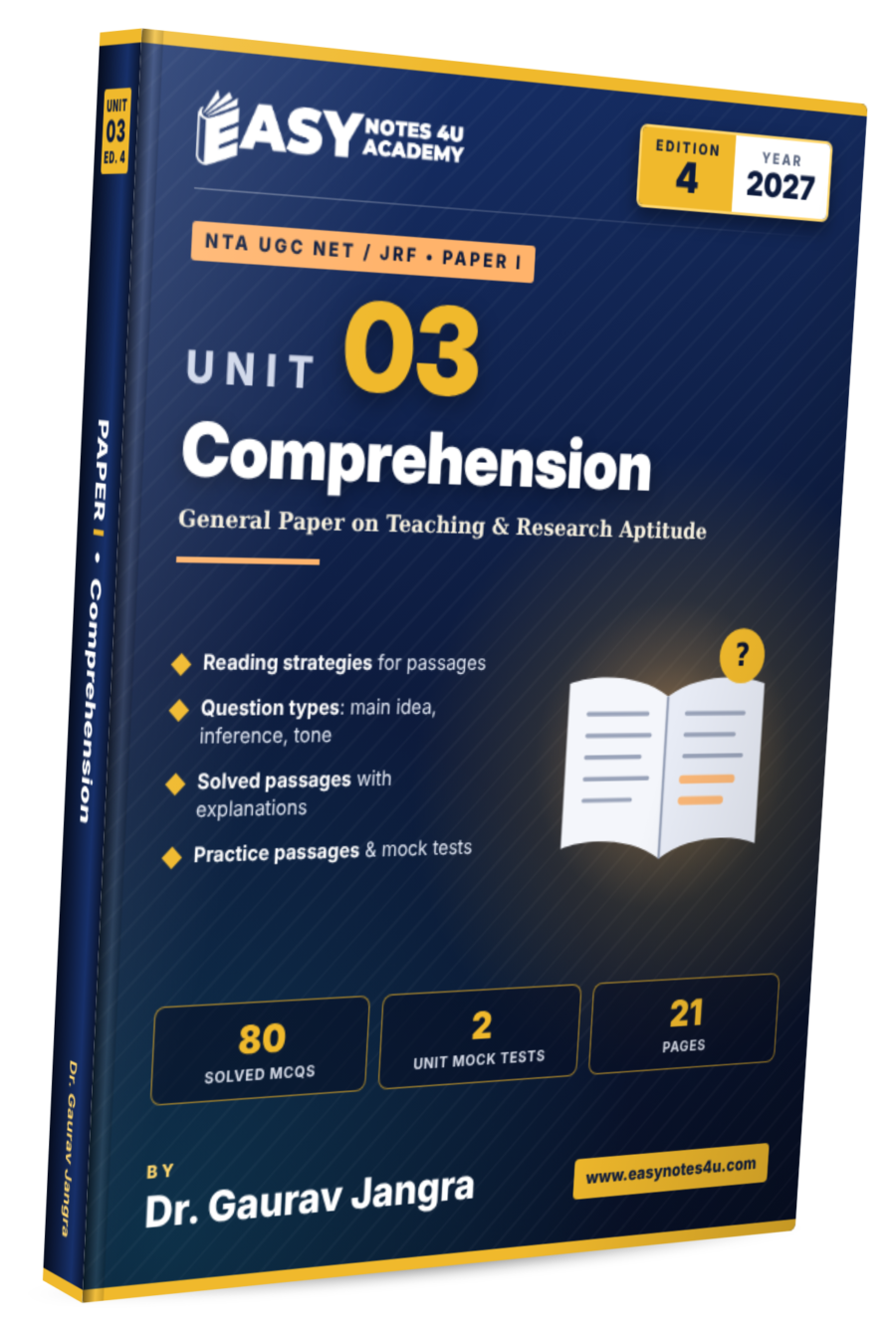 Unit-3: Reading Comprehension eBook | PDF Notes - UGC NET Paper 1
