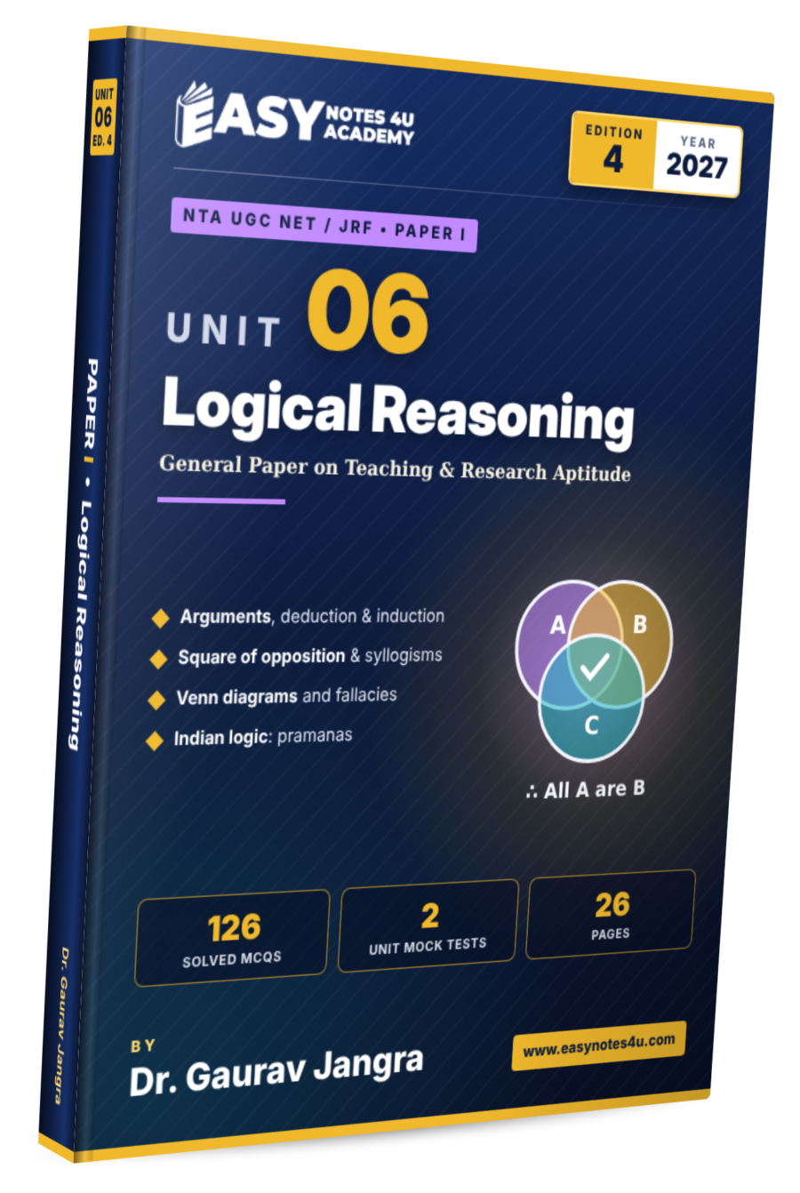 Logical Reasoning PDF Notes eBook - UGC NET Paper 1 & Competitive Exams