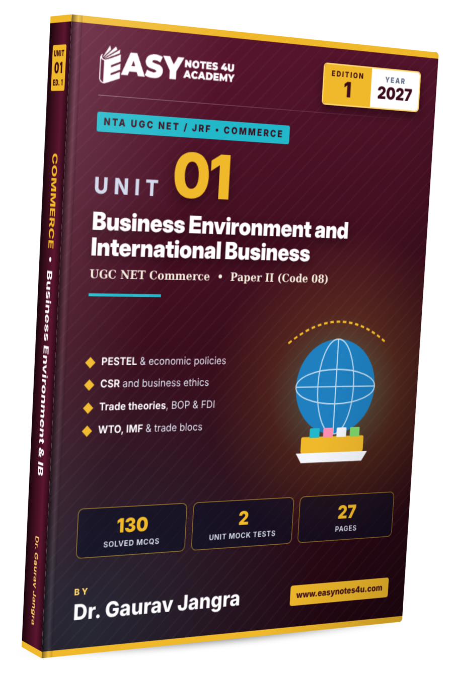Unit-1: Business Environment & International Business eBook & PDF Notes for UGC NET Commerce