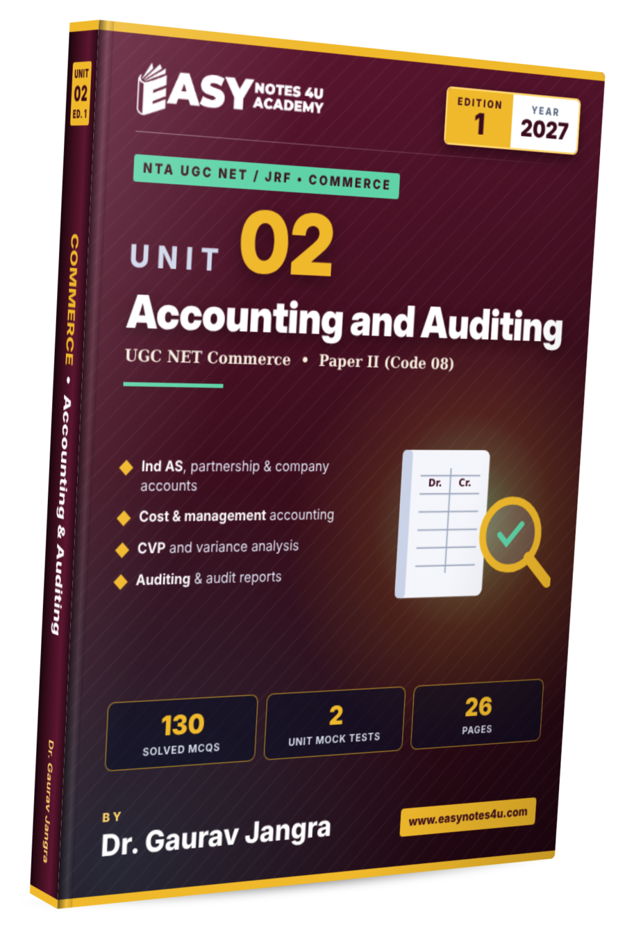 Unit-2: Accounting & Auditing eBook & PDF Notes for UGC NET Commerce