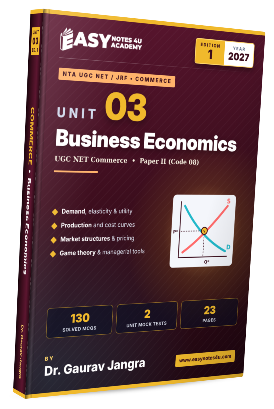 Unit-3: Business Economics eBook & PDF Notes for UGC NET Commerce