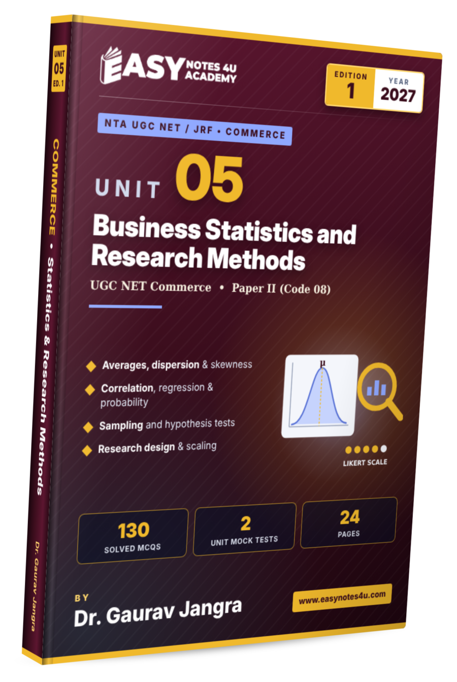 Unit-5: Business Statistics & Research Methods eBook & PDF Notes for UGC NET Commerce
