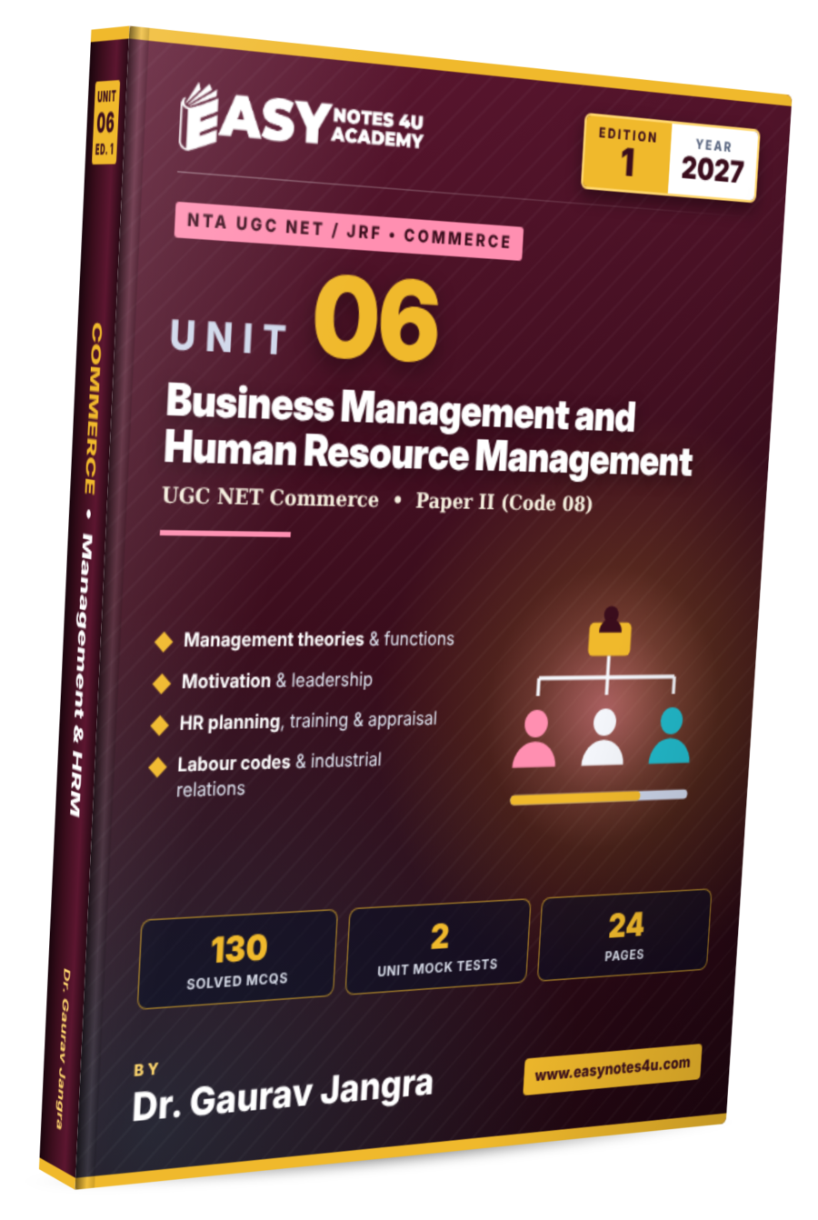 Unit-6: Business Management & HRM eBook & PDF Notes for UGC NET Commerce