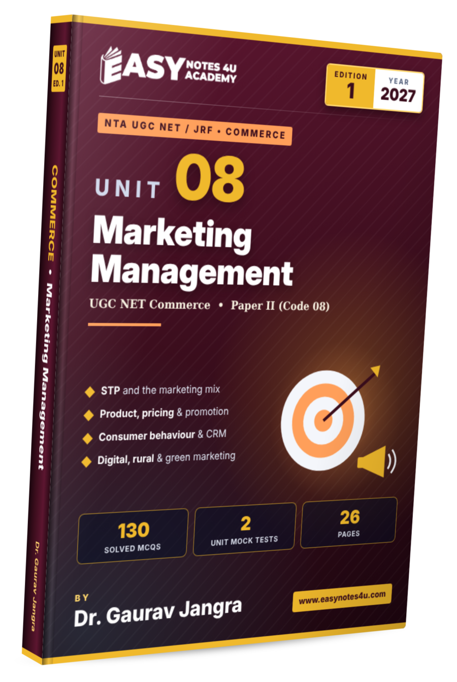 Unit-8: Marketing Management eBook & PDF Notes for UGC NET Commerce