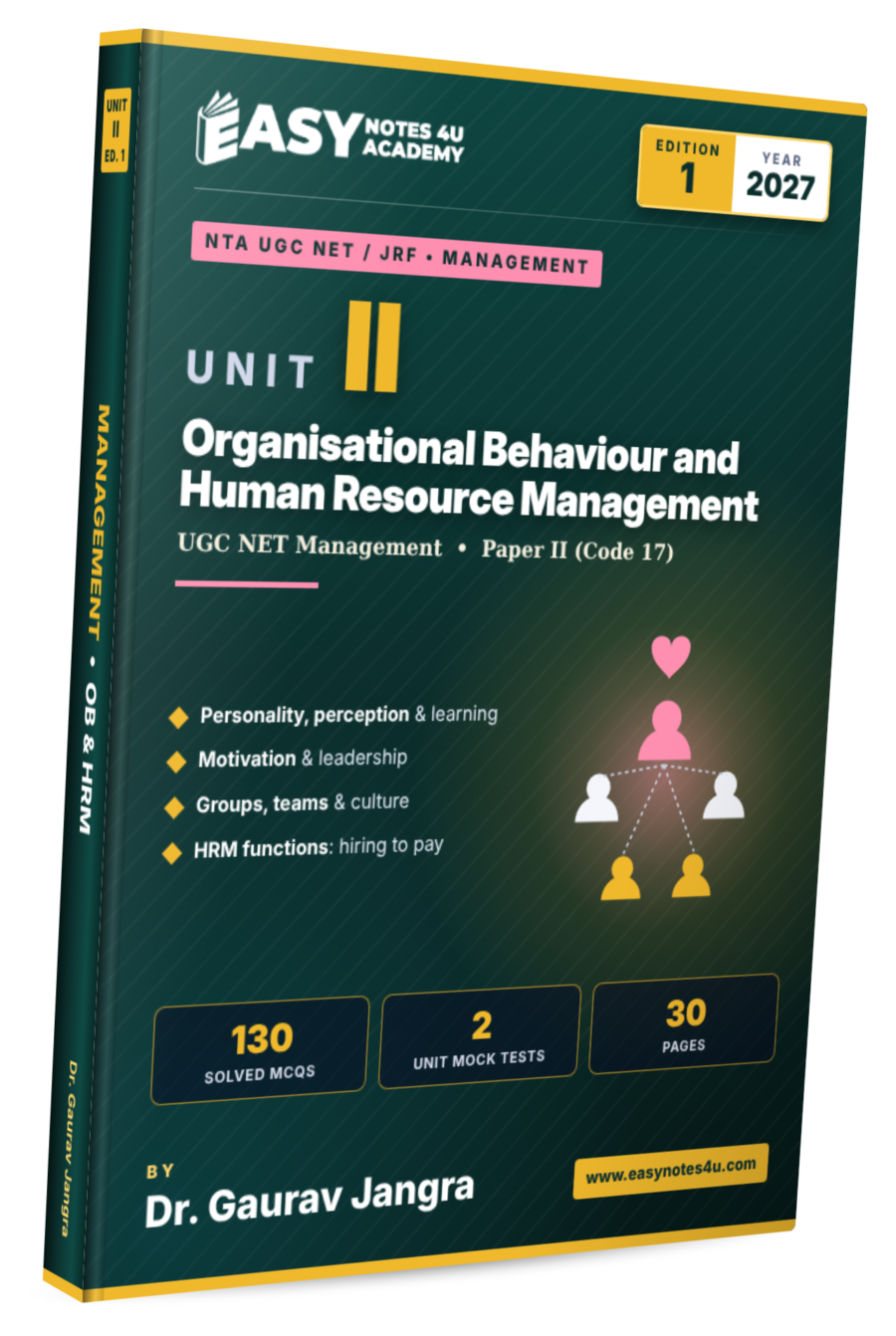 Organisational Behaviour (OB) and Human Resource Management (HRM) eBook & PDF Notes - UGC NET Management