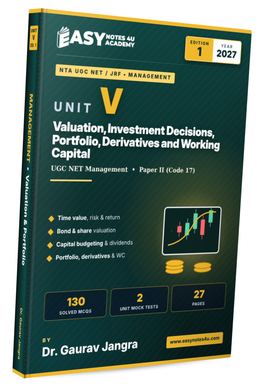 Unit-5: Financial Management PDF Notes & eBook - UGC NET Management
