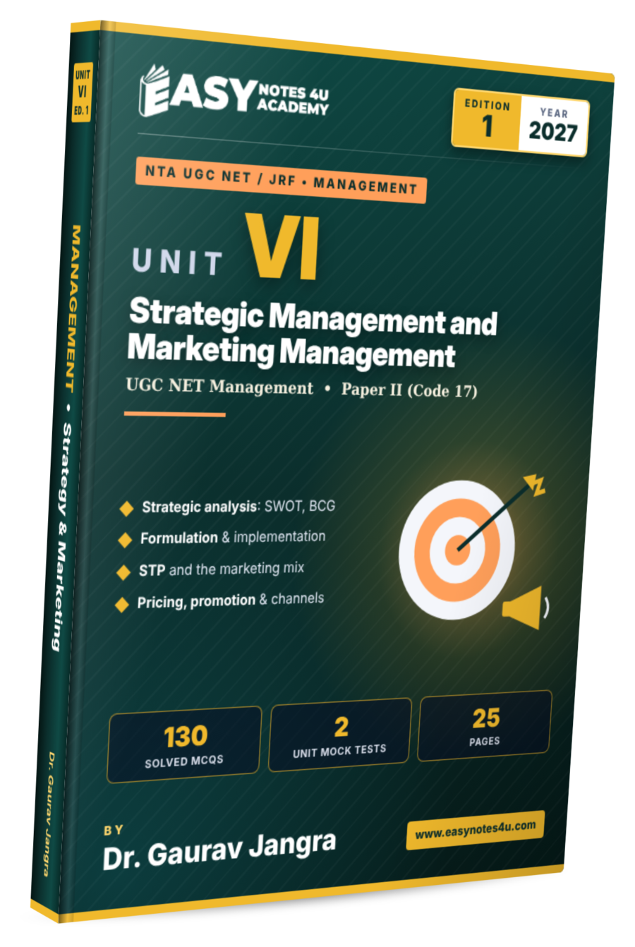 Unit-6: Strategic & Marketing Management PDF Notes eBook - UGC NET Management