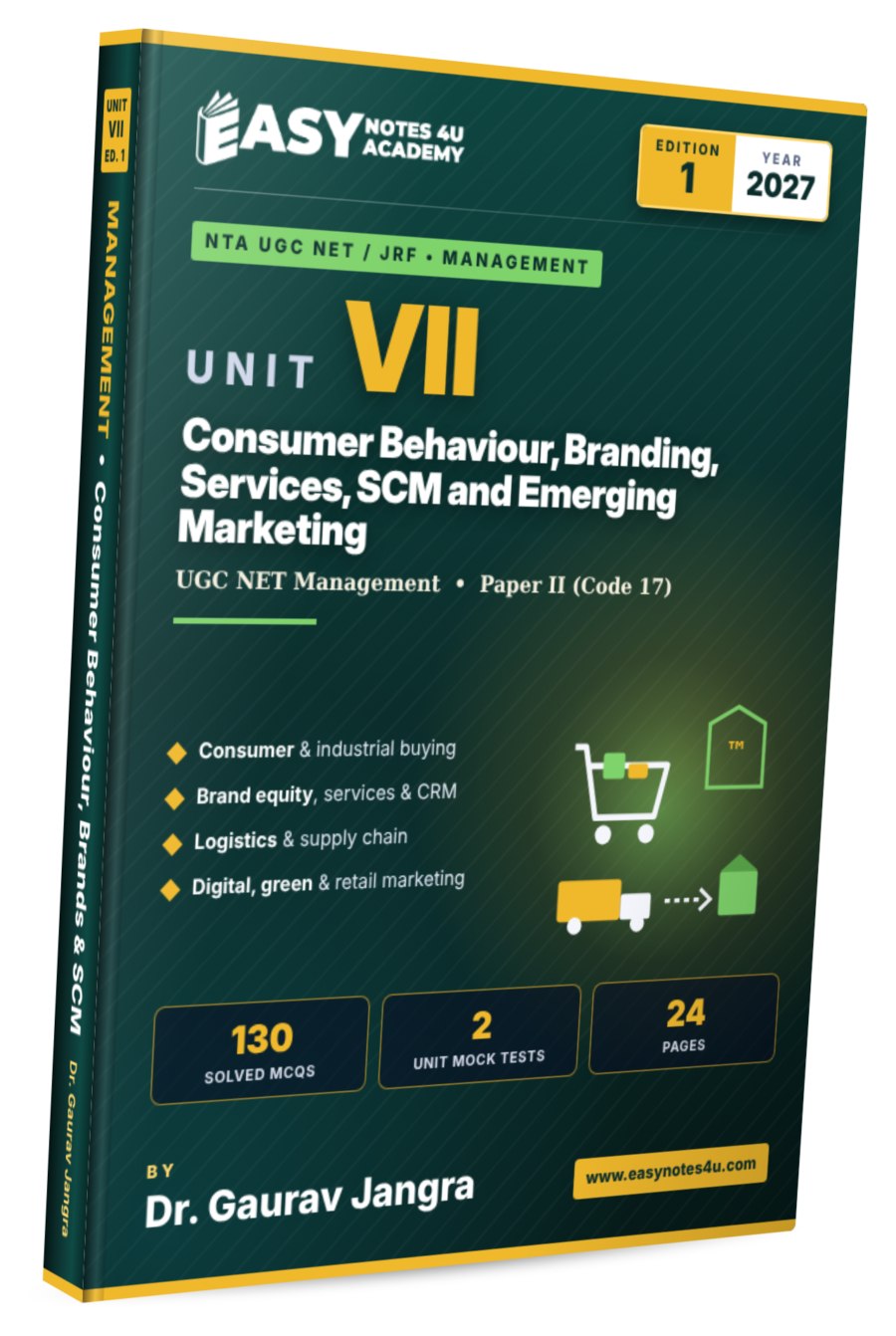 Unit-7: Contemporary Marketing Management PDF Notes eBook - UGC NET Management