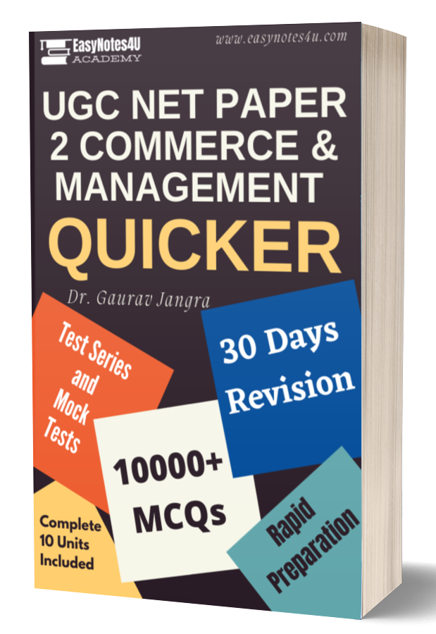 UGC NET Commerce & Management Quicker (Rapid Revision MCQs Notes & Book)