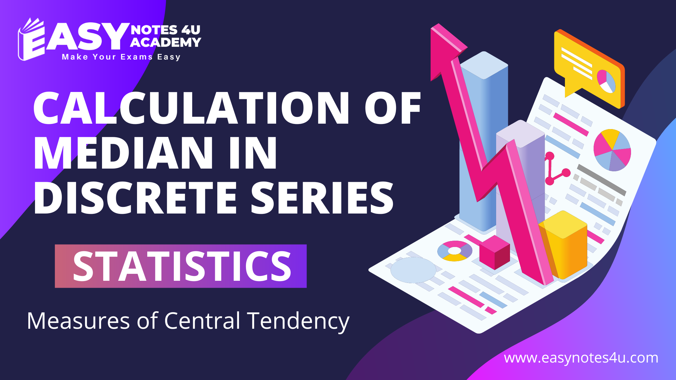 Calculation of median in discrete series Statistics | formula to calculate median in discrete series