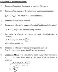 Properties of Arithmetic Mean - Measures of Central Tendency | Statistics