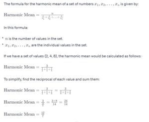 Harmonic Mean