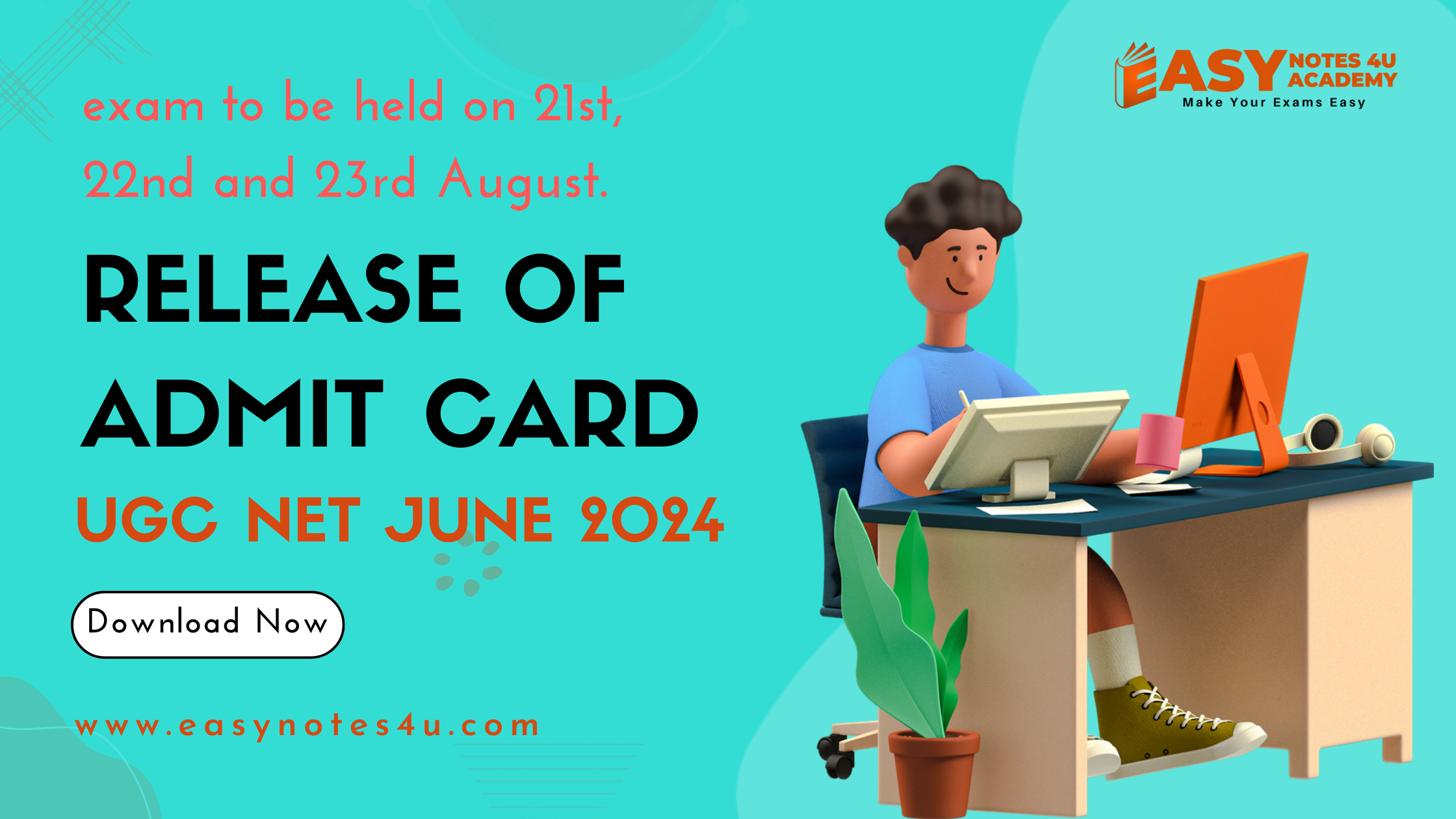 Release of Admit Card for UGC NET June 2024 to be held on 21st, 22nd and23rd August 2024. Download admit card for NTA UGC NET Exam June 2024