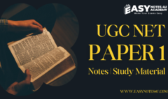 UGC NET Paper 1 Study Material PDF Notes by Dr. Gaurav Jangra from Easy Notes 4U Academy stands out as a valuable guide for success.