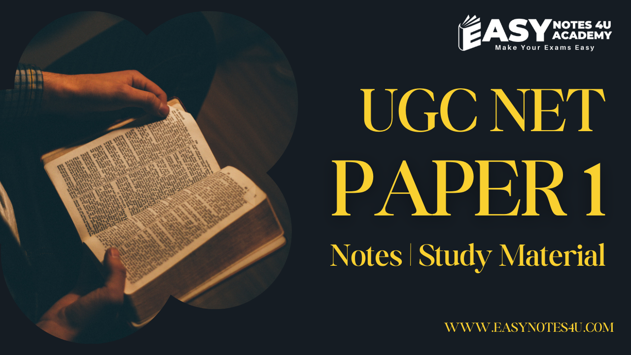 UGC NET Paper 1 Study Material PDF Notes by Dr. Gaurav Jangra from Easy Notes 4U Academy stands out as a valuable guide for success.