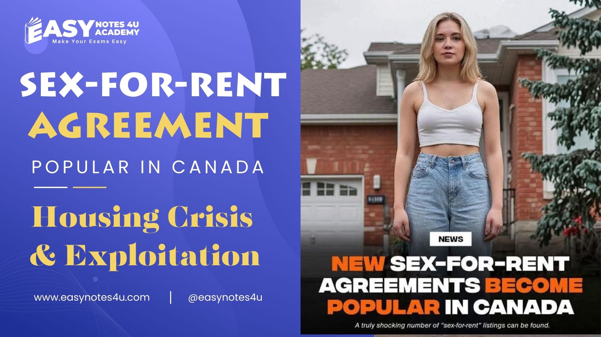 Sex-for-rent (sex for rent) agreements are becoming more common in Canada amid the housing crisis. landlords exploit vulnerable tenants | Housing Crisis & Exploitation