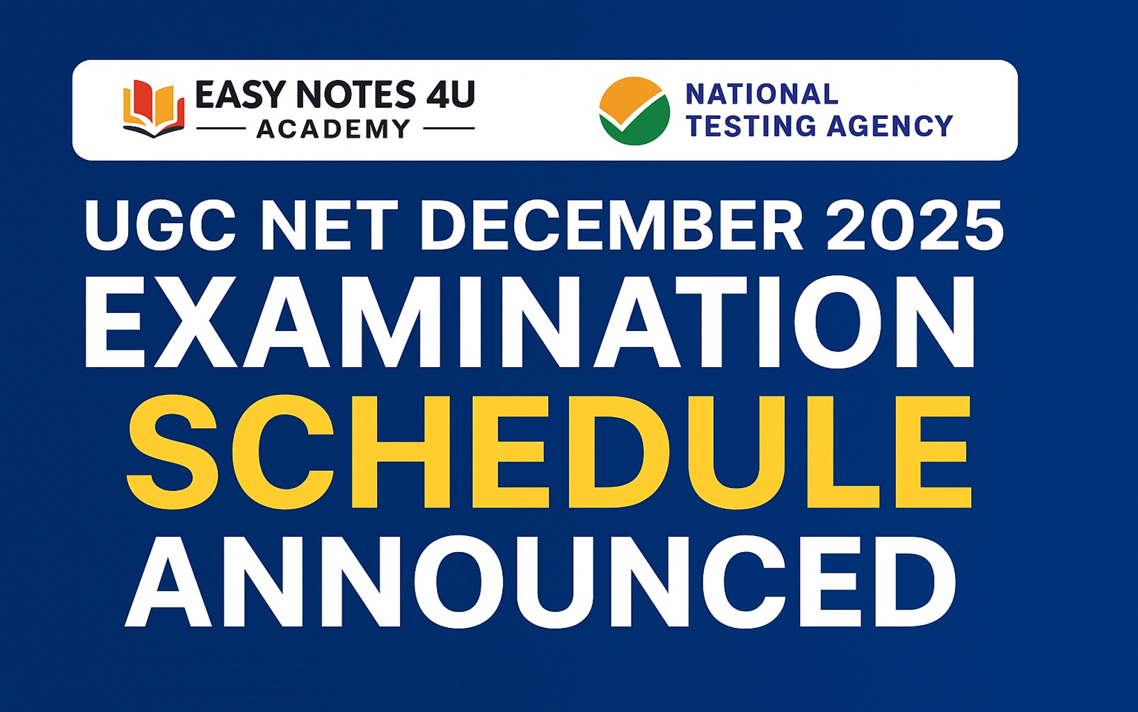 The National Testing Agency (NTA) has officially released the Public Notice announcement the Examination Schedule for the UGC NET December 2025 session. Check Dates, Exam Mode and Official Notice