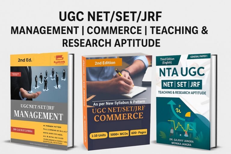 Latest & Updated Printed Books for NTA UGC NET 2025 | Paper 1, Paper 2 Commerce and Management by Dr. Gaurav Jangra