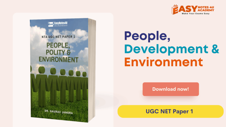 Unit 9 People, Development and Environment — PDF Notes for UGC NET Paper I