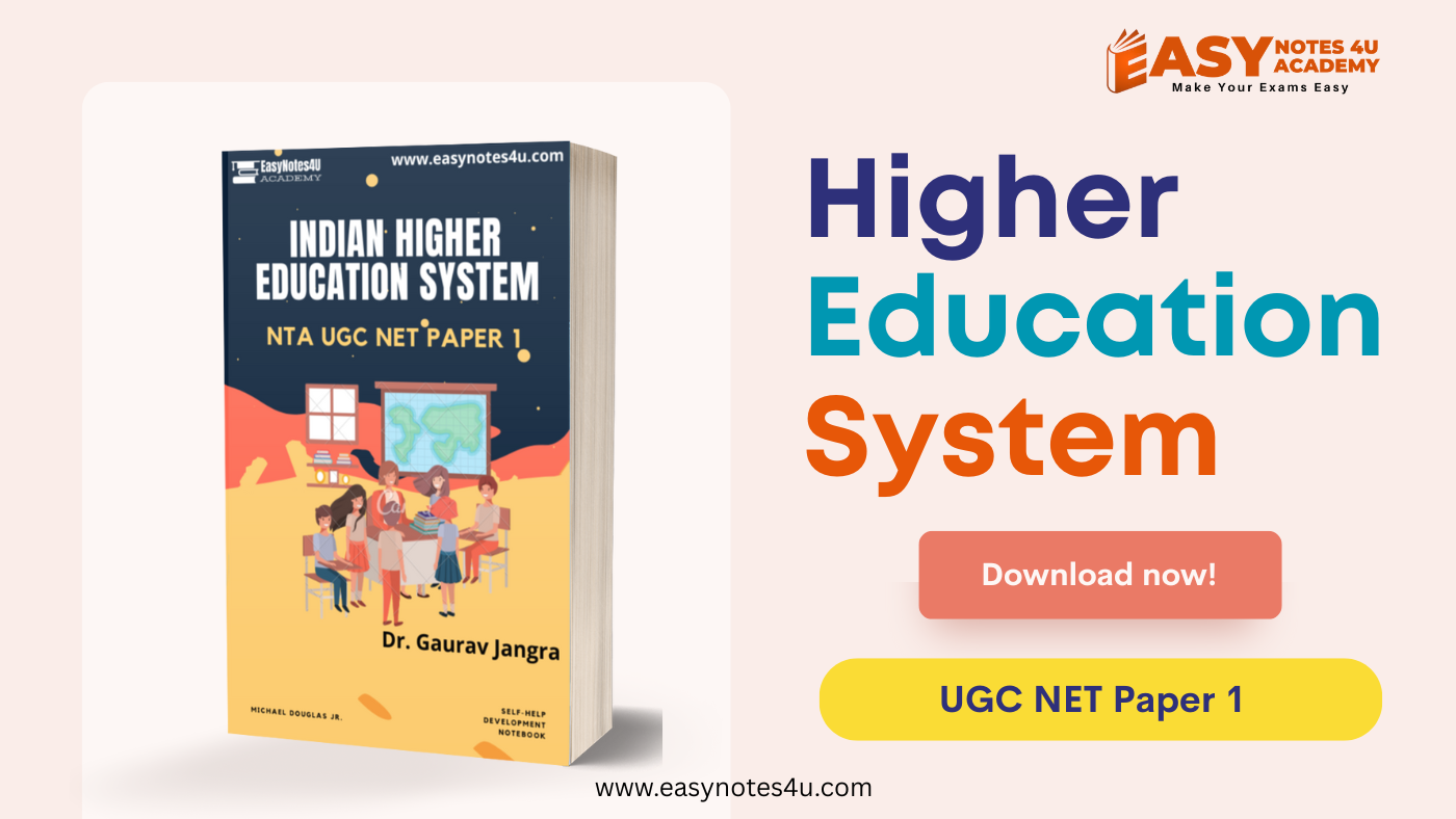Download Unit 10 Higher Education System Notes for UGC NET Paper 1 PDF from Easy Notes 4U. Get complete, updated notes on Indian higher education, institutions, governance, policies, and reforms — including MCQs and key facts as per the latest NTA UGC NET syllabus.
