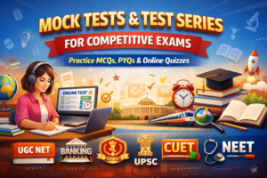 mock tests for competitive exams, online test series India, practice MCQs exams, previous year question papers practice, exam preparation test platform